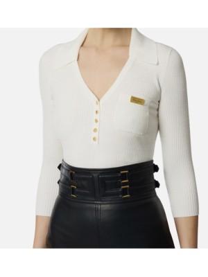 Polo Elisabetta Franchi - MK86B61E2 AVORIO